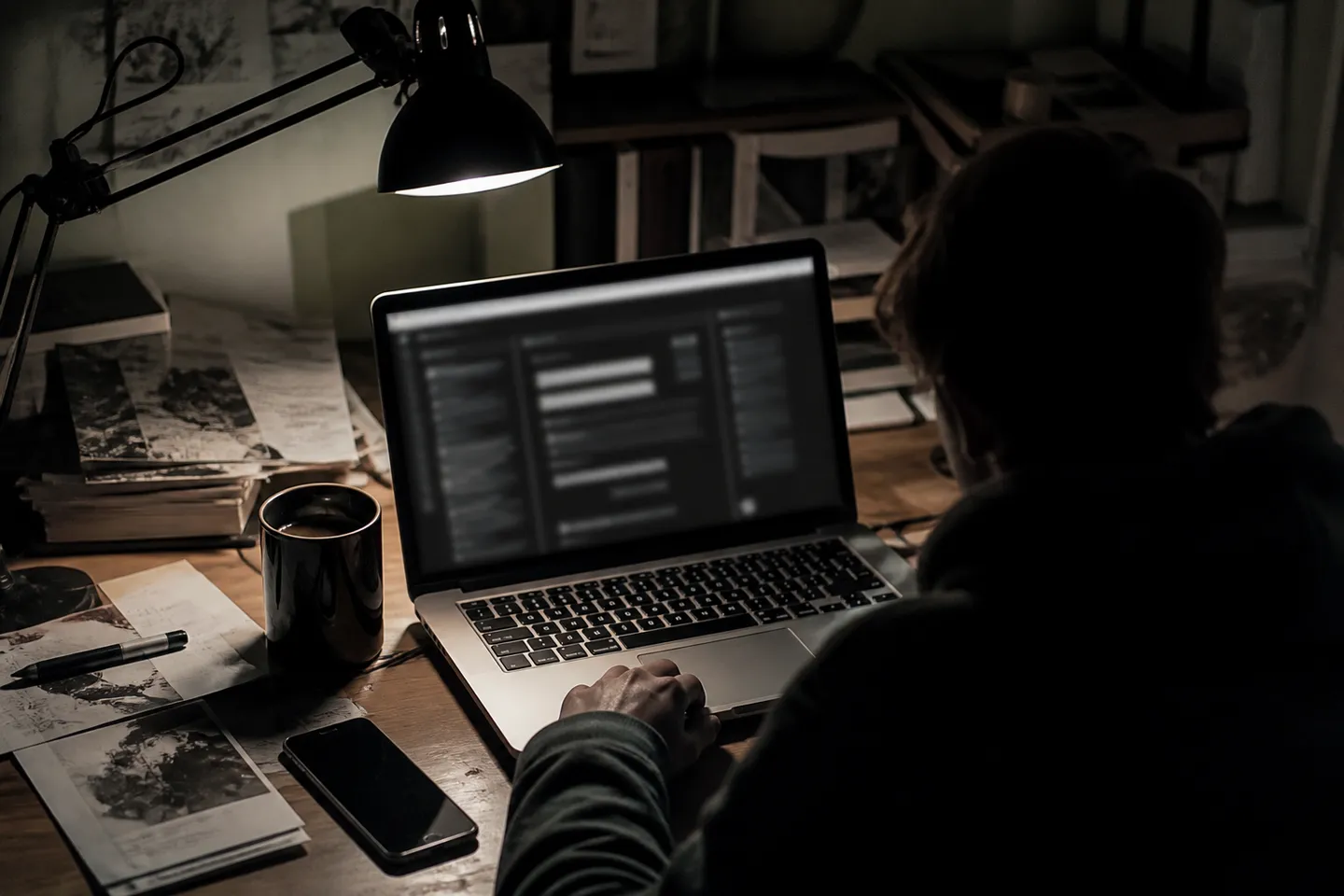 A user is focused on accessing the Excavator search engine on their laptop.