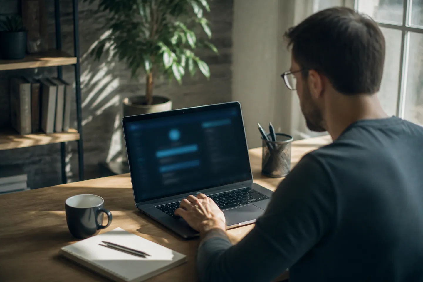 A user is engaged in exploring deep web search options on their laptop.